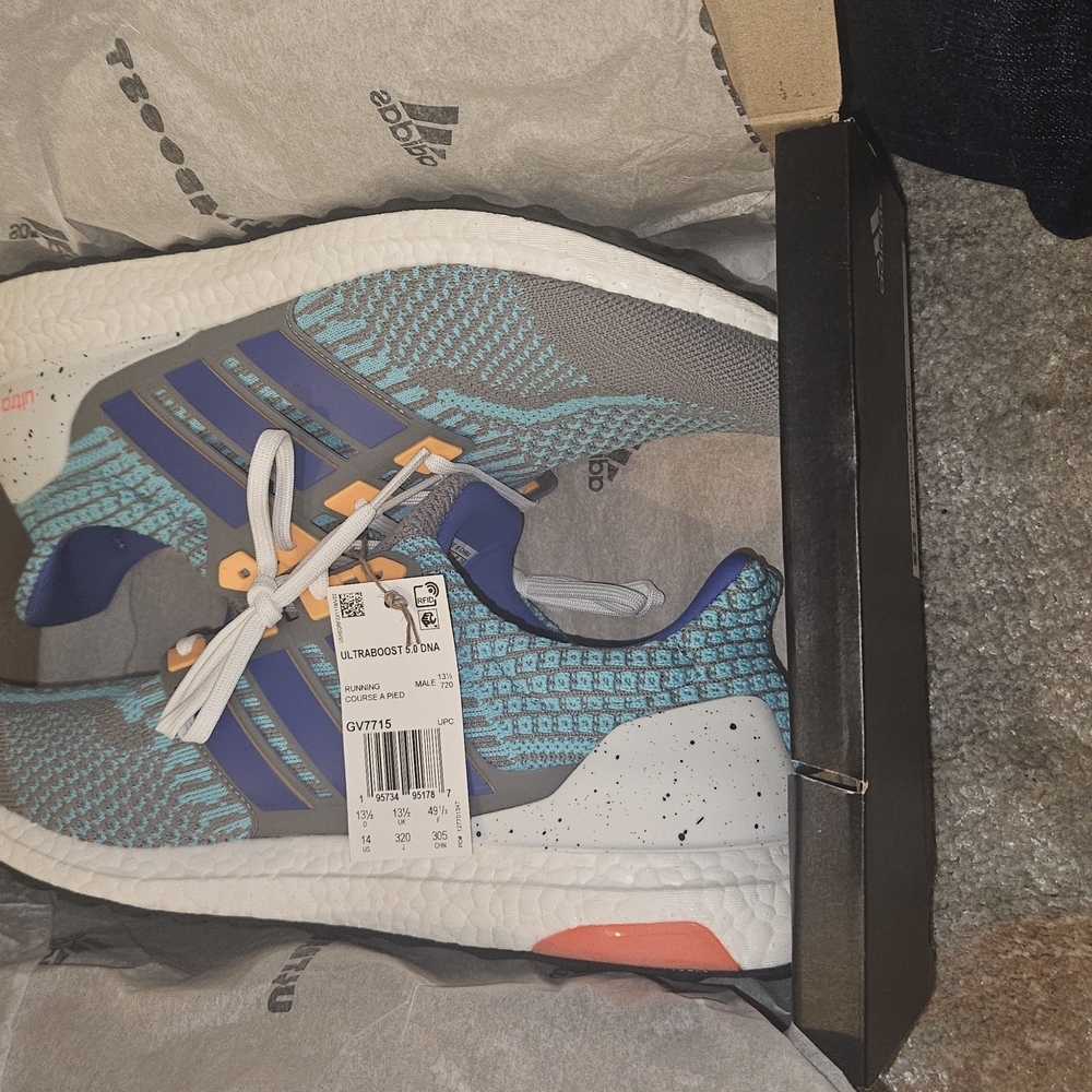 Adidas Men's Gray and Blue Running Shoes